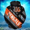 Cincinnati Bengals Zipper Dark Type Hoodies Print Full Product Photo 1