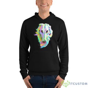 Colored Borzoi Dog Shirt 9 Colored Borzoi Dog Shirt - Unisex Fleece Pullover Hoodie