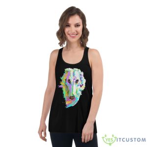 Colored Borzoi Dog Shirt 10 Colored Borzoi Dog Shirt - Women's Flowy Racerback Tank