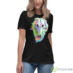 Colored Borzoi Dog Shirt 11 Colored Borzoi Dog Shirt - Women's Relaxed Short Sleeve Jersey Tee