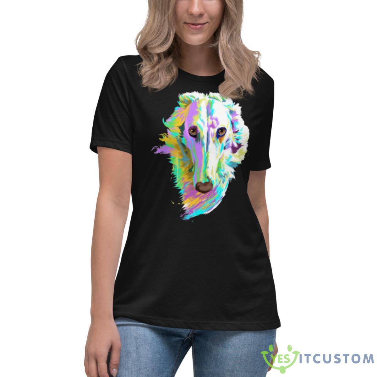 Colored Borzoi Dog Shirt 6 Colored Borzoi Dog Shirt - Women's Relaxed Short Sleeve Jersey Tee
