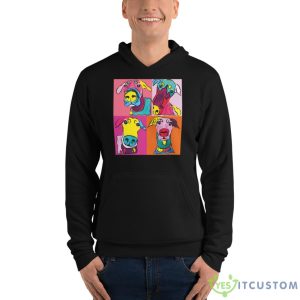 Colored Design Doberman Funny Faces Shirt 9 Colored Design Doberman Funny Faces Shirt - Unisex Fleece Pullover Hoodie
