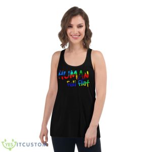 Colored Logo Human Fall Flat Shirt - Women's Flowy Racerback Tank