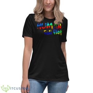 Colored Logo Human Fall Flat Shirt - Women's Relaxed Short Sleeve Jersey Tee
