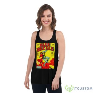 Comic Cover The First Blue Beetle Shirt - Women's Flowy Racerback Tank