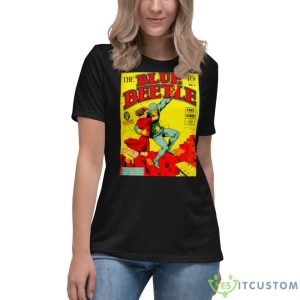 Comic Cover The First Blue Beetle Shirt - Women's Relaxed Short Sleeve Jersey Tee