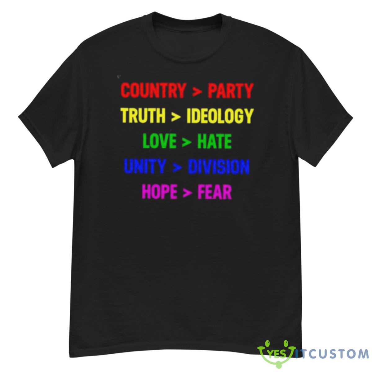 Country Party Truth Ideology Love Hate Unity Division Hope Fear Shirt 8 Country Party Truth Ideology Love Hate Unity Division Hope Fear Shirt - G500 Men’s Classic T-Shirt