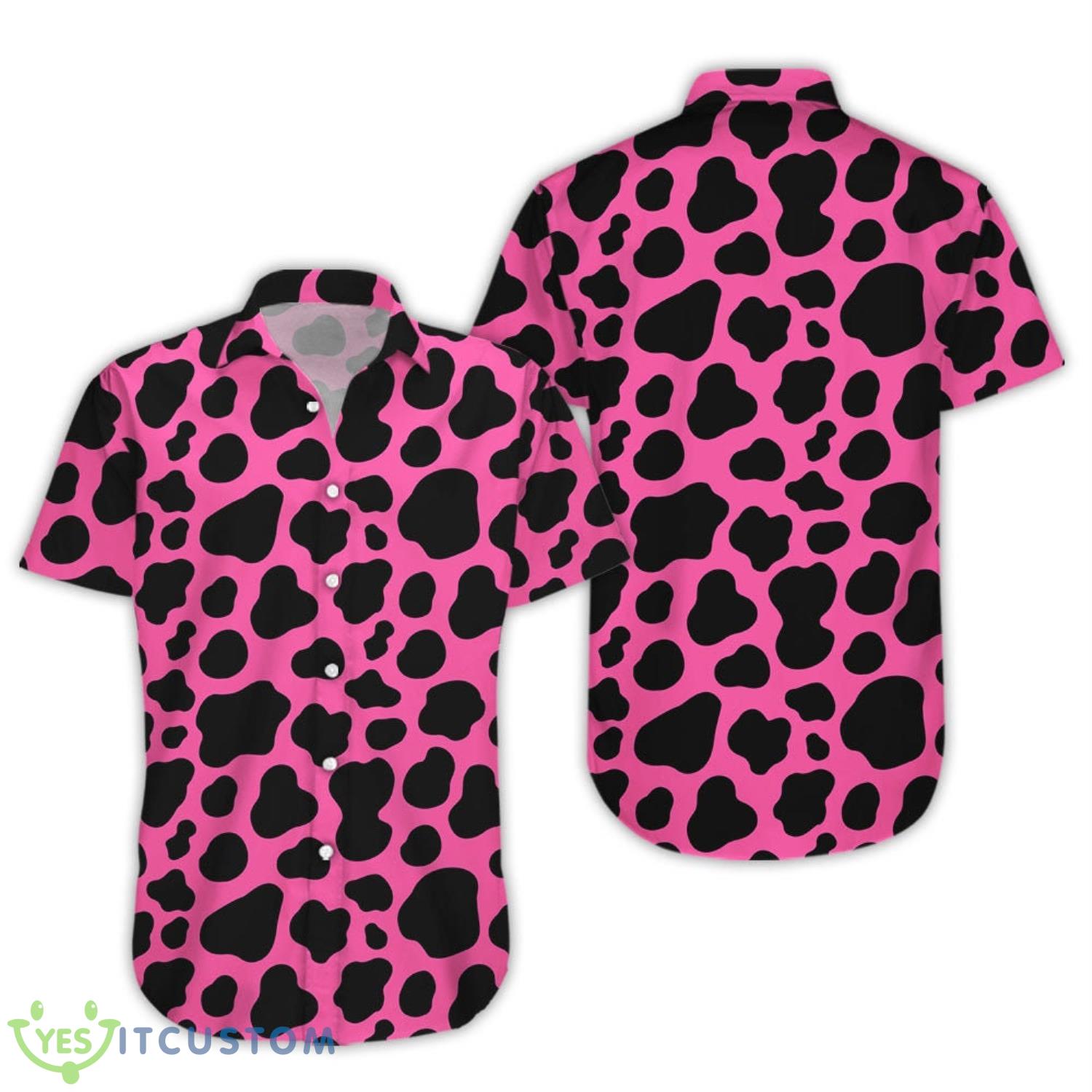 Cow Print Black And Hot Pink Cow Print Hawaii Shirt Summer Holiday Gift Ideas 15 Cow Print Black And Hot Pink Cow Print Hawaii Shirt Summer Holiday Gift Ideas Product Photo 3