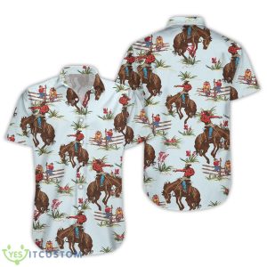 Cowboy Awesome Cowboy Ridding Horse Hawaii Shirt Summer Gift For Men EOo Product Photo 3