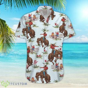 Cowboy Awesome Cowboy Ridding Horse Hawaii Shirt Summer Gift For Men EOo Product Photo 4