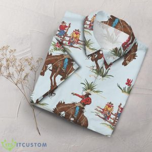 Cowboy Awesome Cowboy Ridding Horse Hawaii Shirt Summer Gift For Men EOo Product Photo 7