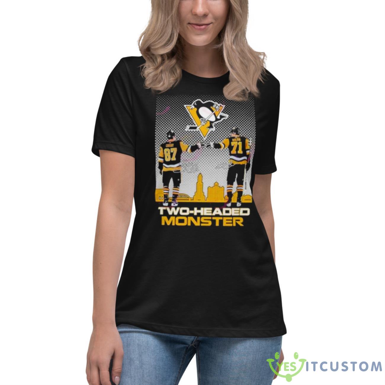 Crosby And Malkin Two Headed Monster Shirt 6 Crosby And Malkin Two Headed Monster Shirt - Women's Relaxed Short Sleeve Jersey Tee