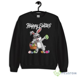 Dabbing Rabbit Easter Day Eggs Dab Boys Girls Kid Gift Bunny Shirt - Unisex Crewneck Sweatshirt
