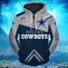 Dallas Cowboys NLF Dark Type Zip Up Hoodies Print Full Product Photo 1