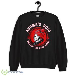 Demon Dojo Akuma Street Fighter Round Logo Shirt - Unisex Crewneck Sweatshirt