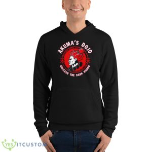 Demon Dojo Akuma Street Fighter Round Logo Shirt - Unisex Fleece Pullover Hoodie