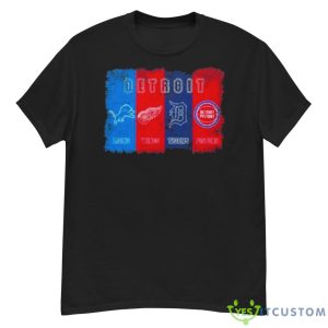 Detroit Sports Lions Wings Tigers Pistons 2023 Shirt - G500 Men’s Classic T-Shirt