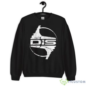 Dis Round Badge In White Shirt 8 Dis Round Badge In White Shirt - Unisex Crewneck Sweatshirt