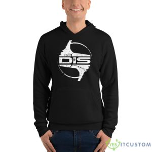 Dis Round Badge In White Shirt 9 Dis Round Badge In White Shirt - Unisex Fleece Pullover Hoodie