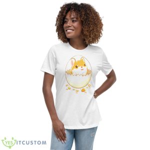 Dog In The Egg Shell Shirt - Women's Relaxed Short Sleeve Jersey Tee