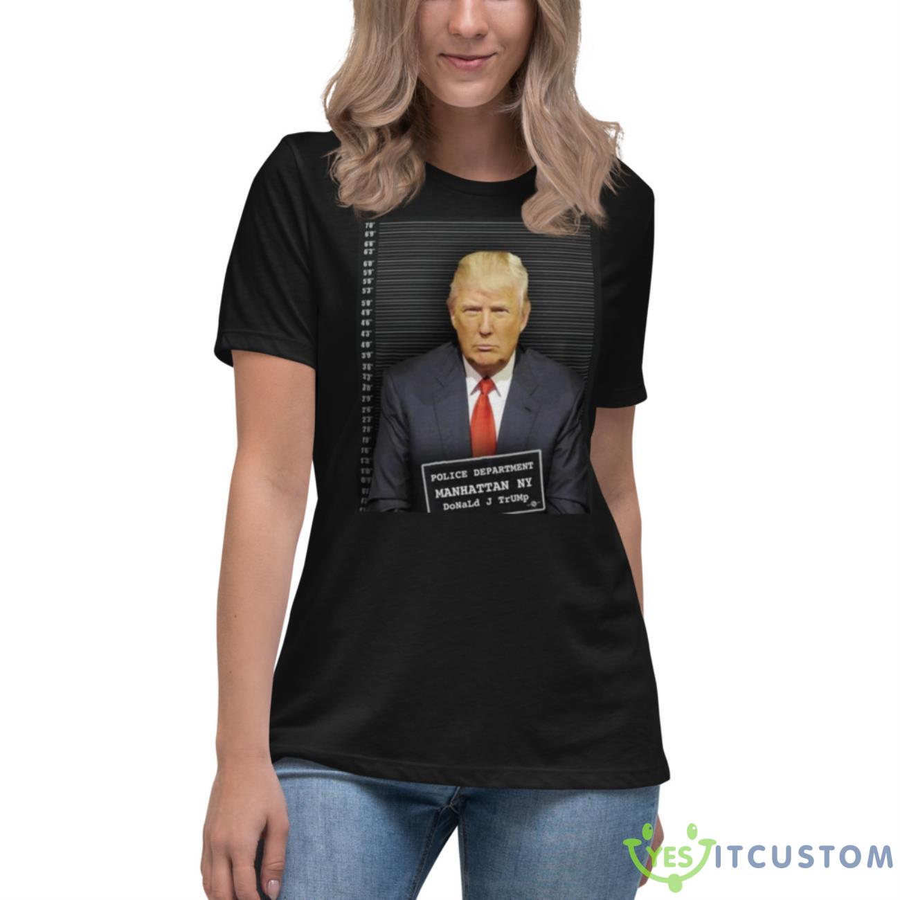 Donald Trump Mugshot 2023 Shirt 6 Donald Trump Mugshot 2023 Shirt - Women's Relaxed Short Sleeve Jersey Tee