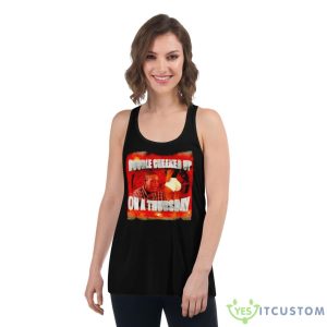 Double Cheeked Up On A Thursday Shirt - Women's Flowy Racerback Tank