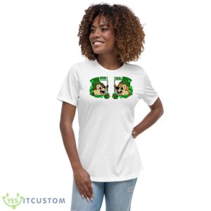 Double Trouble St Patricks Day Shamrock Shirt - Women's Relaxed Short Sleeve Jersey Tee