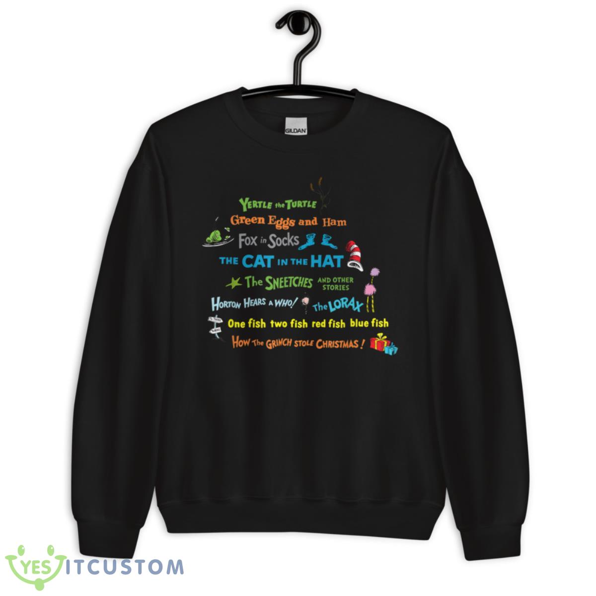 Dr. Seuss Book Title Shirt 3 Dr. Seuss Book Title Shirt - Unisex Crewneck Sweatshirt