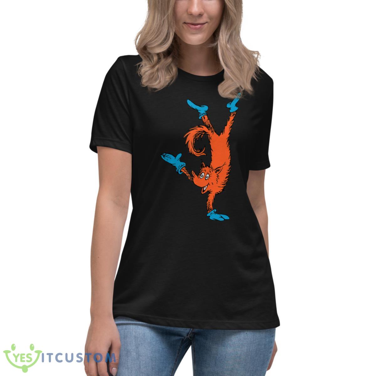 Dr. Seuss Fox In Socks Handstand Shirt 6 Dr. Seuss Fox In Socks Handstand Shirt - Women's Relaxed Short Sleeve Jersey Tee