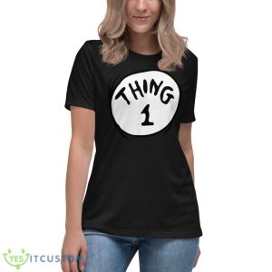 Dr. Seuss Thing 1 Emblem Shirt 11 Dr. Seuss Thing 1 Emblem Shirt - Women's Relaxed Short Sleeve Jersey Tee