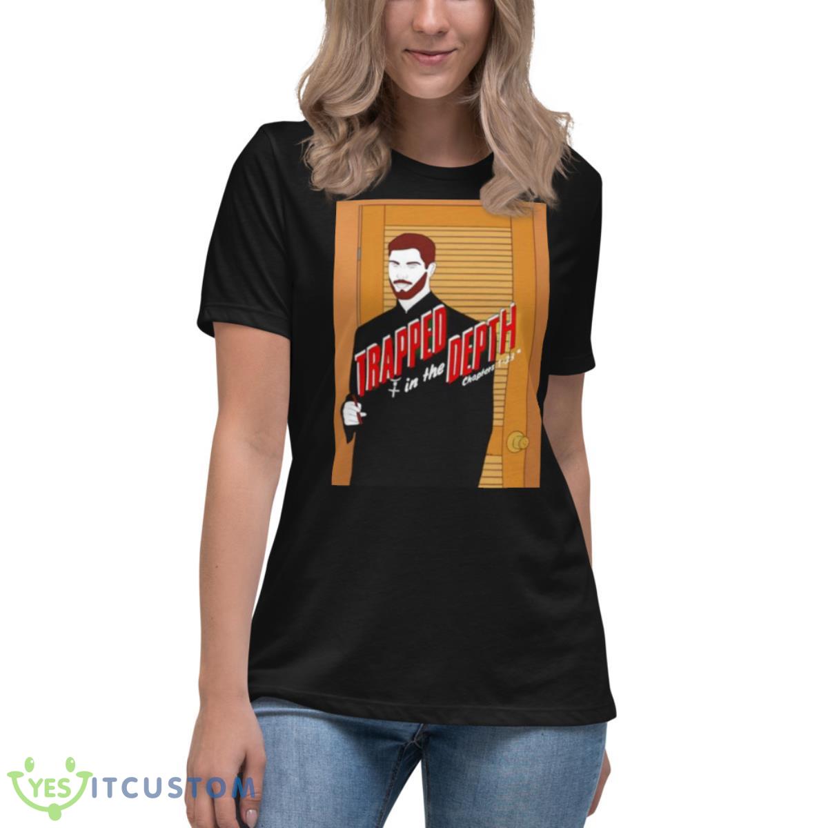 Drawing Jimmy G Trapped In The Depth Shirt 6 Drawing Jimmy G Trapped In The Depth Shirt - Women's Relaxed Short Sleeve Jersey Tee