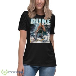 Duke Nukem Nuclear Winter Cover Shirt 11 Duke Nukem Nuclear Winter Cover Shirt - Women's Relaxed Short Sleeve Jersey Tee