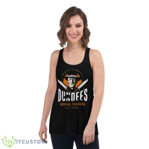 Dundee’s Survival Training That’s A Knife Shirt - Women's Flowy Racerback Tank