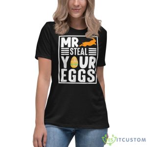 Easter Boys Toddlers Mr Steal Your Eggs Funny Spring Humor Shirt - Women's Relaxed Short Sleeve Jersey Tee