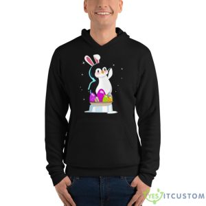 Easter Bunny Cute Penguin Shirt - Unisex Fleece Pullover Hoodie
