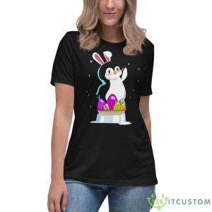 Easter Bunny Cute Penguin Shirt - Women's Relaxed Short Sleeve Jersey Tee