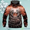 Electric Cincinnati Bengals Skull Halloween 3D Hoodie, Best 2023 NFL Football Gifts Product Photo 1