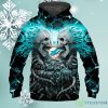 Electric Miami Dolphins Skull Halloween 3D Hoodie, Best 2023 NFL Football Gifts Product Photo 1