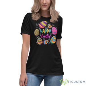Funny Happy Easter Group Eggs Shirt - Women's Relaxed Short Sleeve Jersey Tee