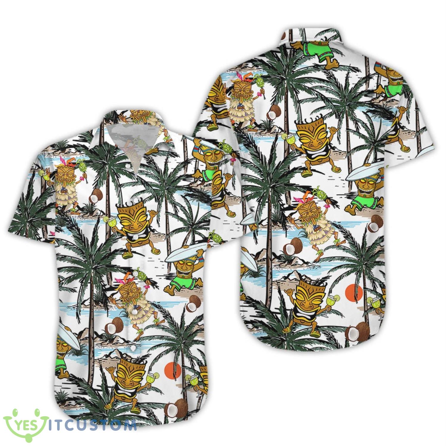 Funny Tiki Romping With Coconut Tree Hawaii Shirt Tropical Themed Gifts 3 Funny Tiki Romping With Coconut Tree Hawaii Shirt Tropical Themed Gifts Product Photo 3