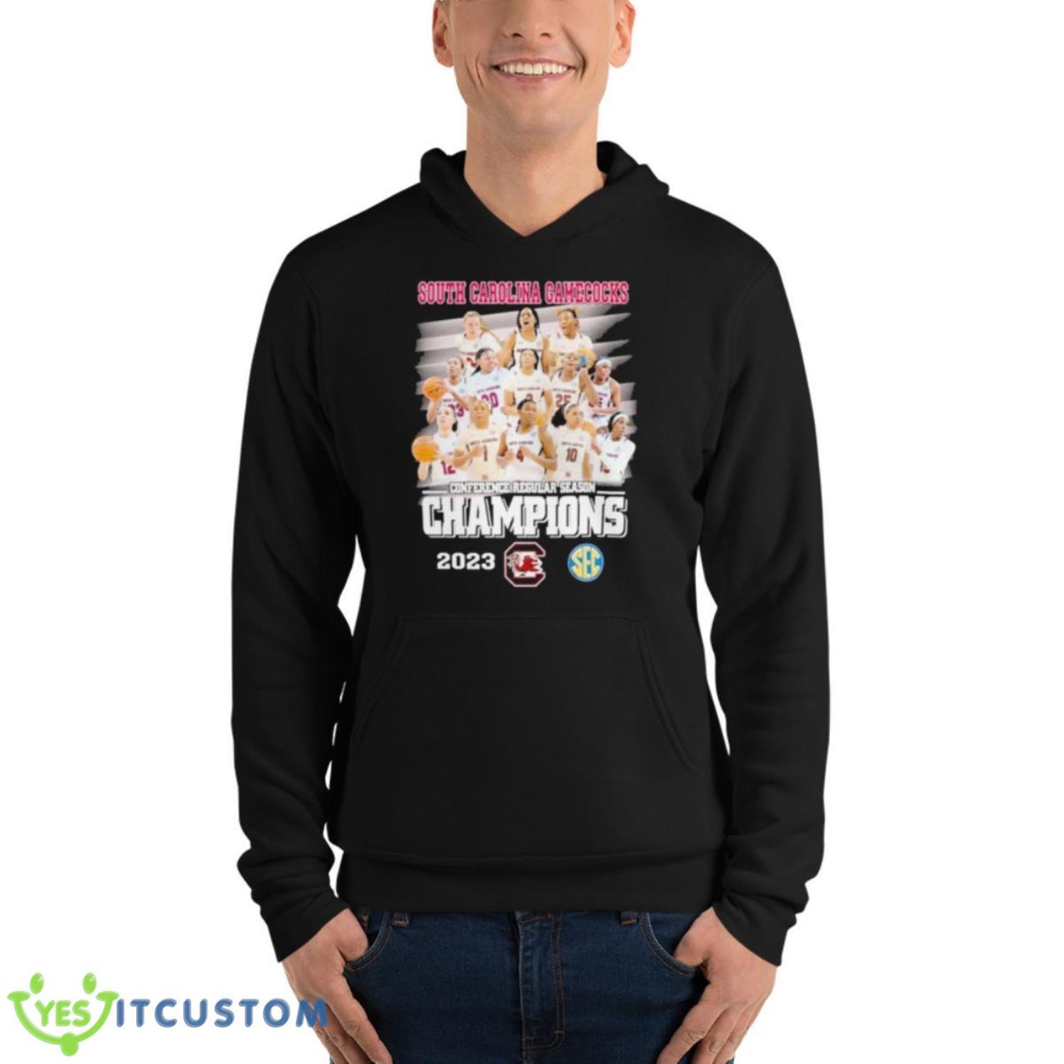 Gamecock Women’s 2023 Conference Regular Season Shirt 4 Gamecock Women’s 2023 Conference Regular Season Shirt - Unisex Fleece Pullover Hoodie