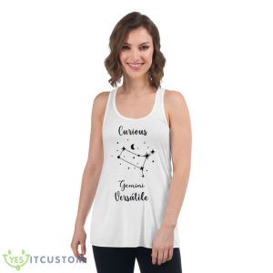 Gemini Curious And Versatile Zodiac Sign Shirt - Women's Flowy Racerback Tank