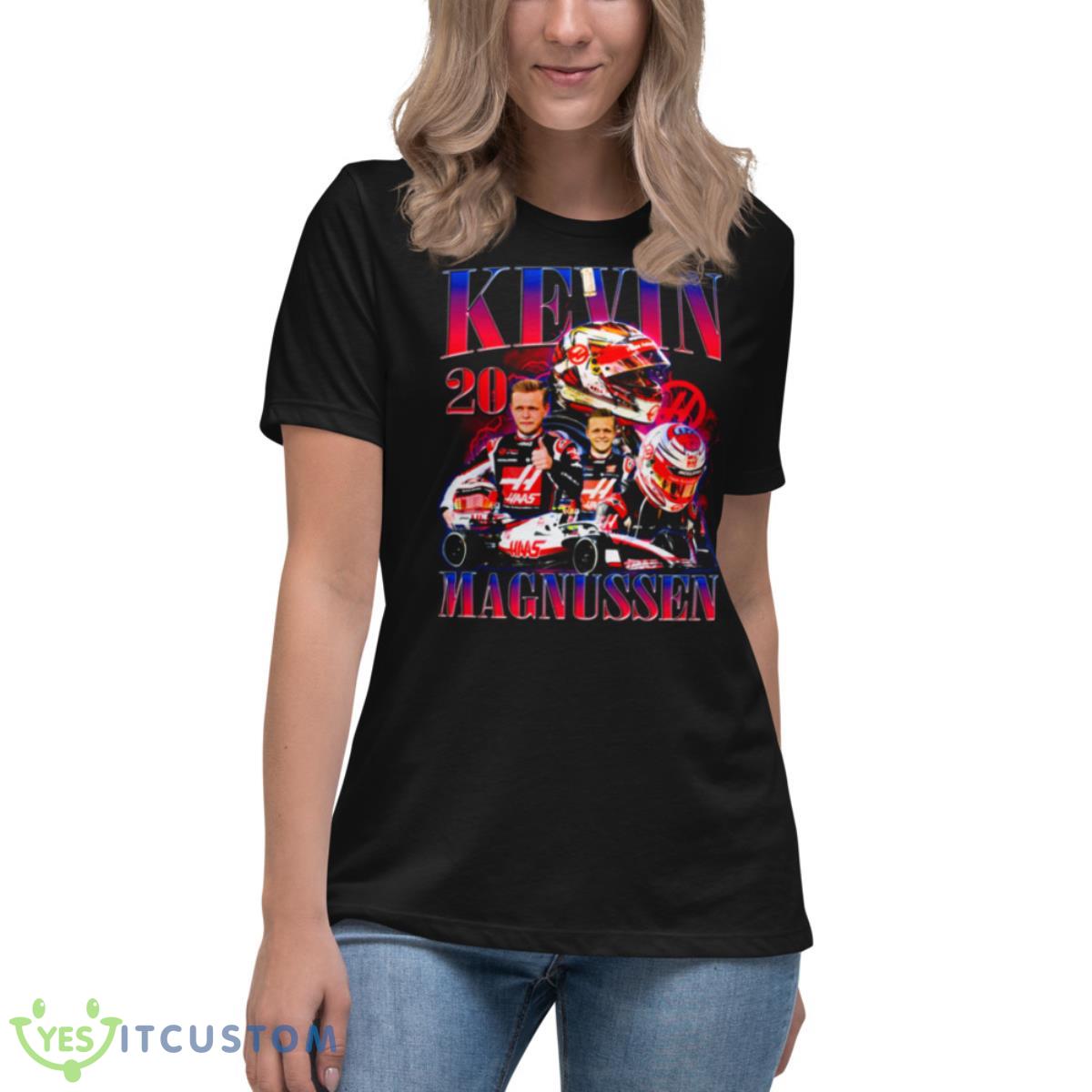 Haas Racing Team Shirt 6 Haas Racing Team Shirt - Women's Relaxed Short Sleeve Jersey Tee
