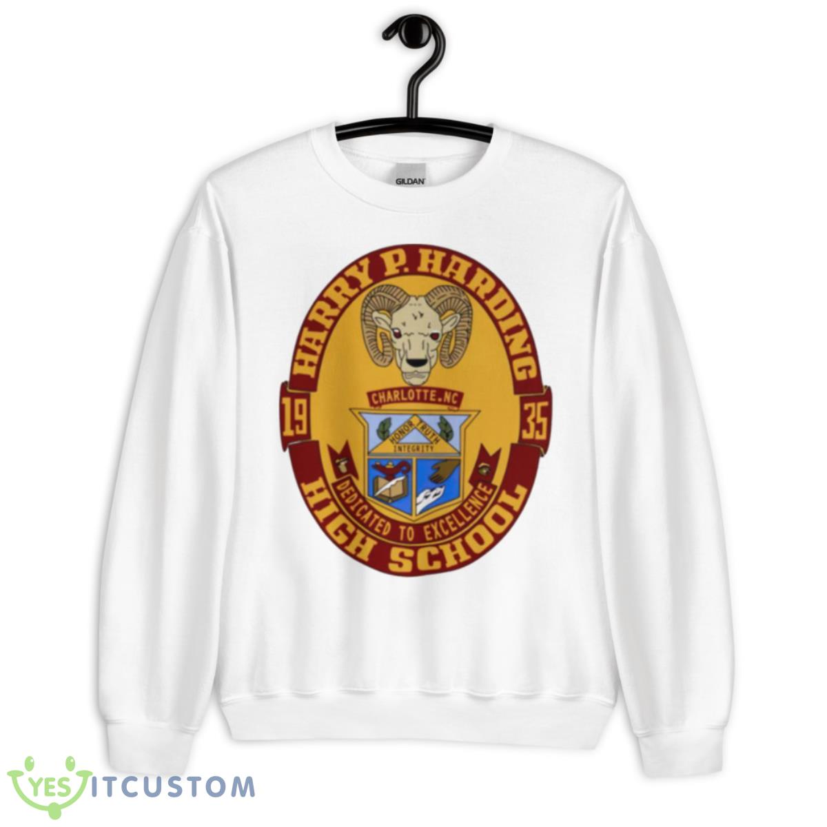 Harding High School 1935 Logo Shirt 2 Harding High School 1935 Logo Shirt - Unisex Heavy Blend Crewneck Sweatshirt