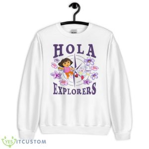 Hola Explorers Floral Compass Dora The Explorer Shirt - Unisex Heavy Blend Crewneck Sweatshirt