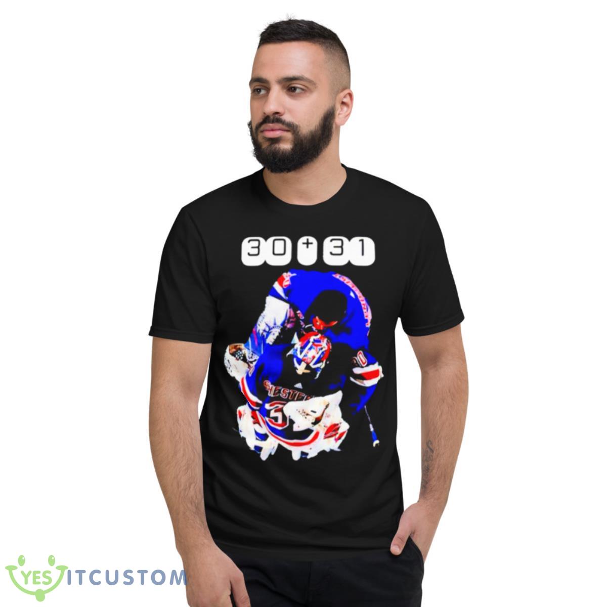 Igor Shesterkin And Henrik Lundqvist 30 31 NY Rangers Shirt 2 Igor Shesterkin And Henrik Lundqvist 30 31 NY Rangers Shirt - Short Sleeve T-Shirt