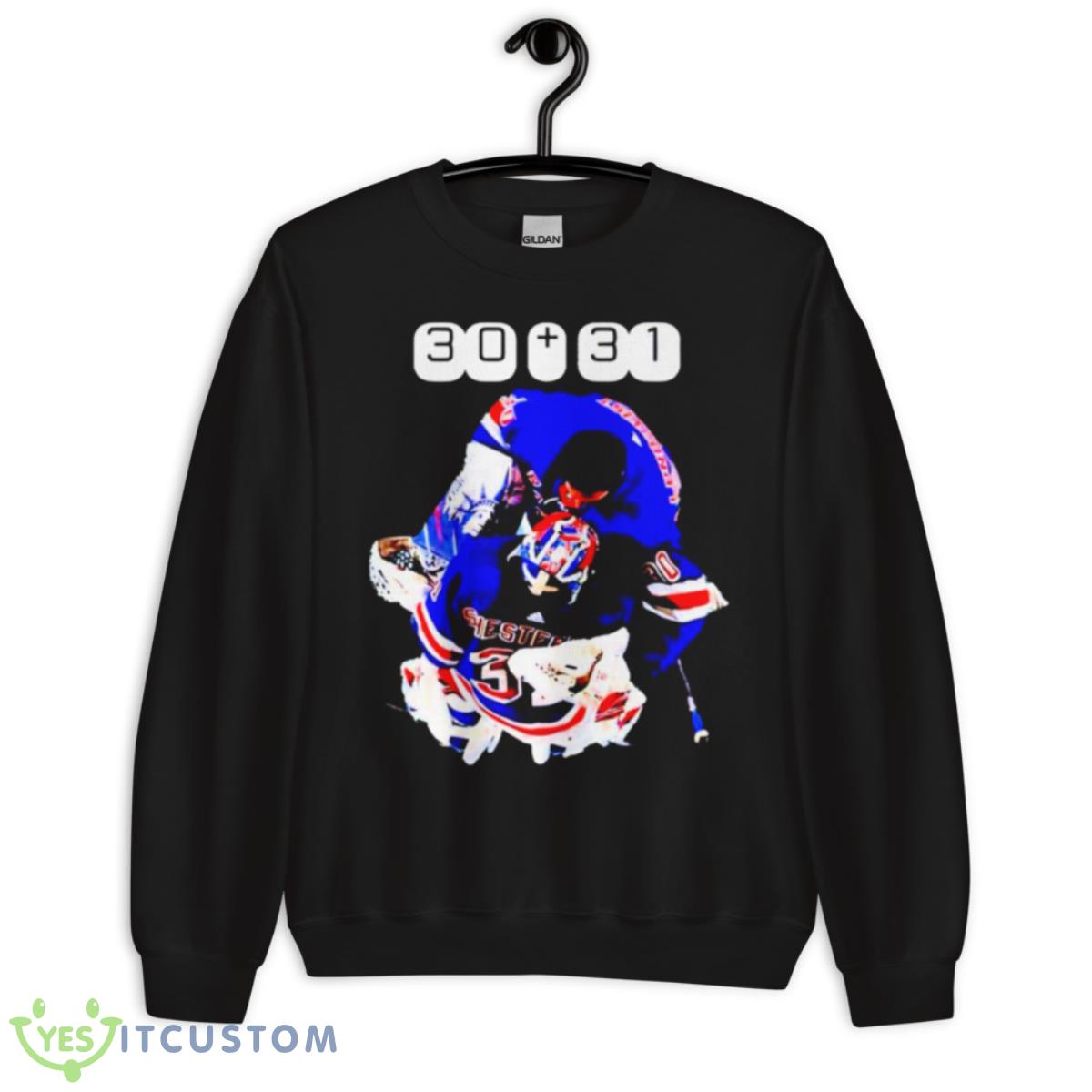 Igor Shesterkin And Henrik Lundqvist 30 31 NY Rangers Shirt 13 Igor Shesterkin And Henrik Lundqvist 30 31 NY Rangers Shirt - Unisex Crewneck Sweatshirt