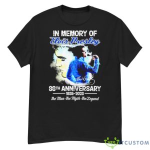 In Memory Of Elvis Presley 88th Anniversary 1935 2023 The Man The Myth The Legend Shirt - G500 Men’s Classic T-Shirt