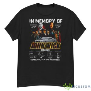 In Memory Of John Wick 2014 – 2023 Thank You For The Memories Signatures Shirt - G500 Men’s Classic T-Shirt
