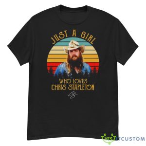 Just A Girl Who Loves Chris Retro Stapleton Awesome For Music Signature Vintage Shirt - G500 Men’s Classic T-Shirt